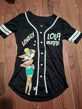 Lola Bunny Black Jersey Top with Mint Trim